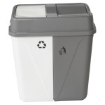 (100L Putih/Abu-abu) 40L/60L/100L Konektor Dasar Tempat Sampah Dapur Kompartemen Ganda